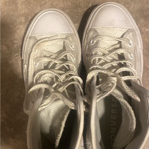 Floral embroidered converse sneakers